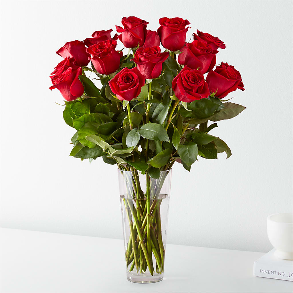 Long Stem Red Rose Bouquet – LULU & J FLOWERS, Orange CA