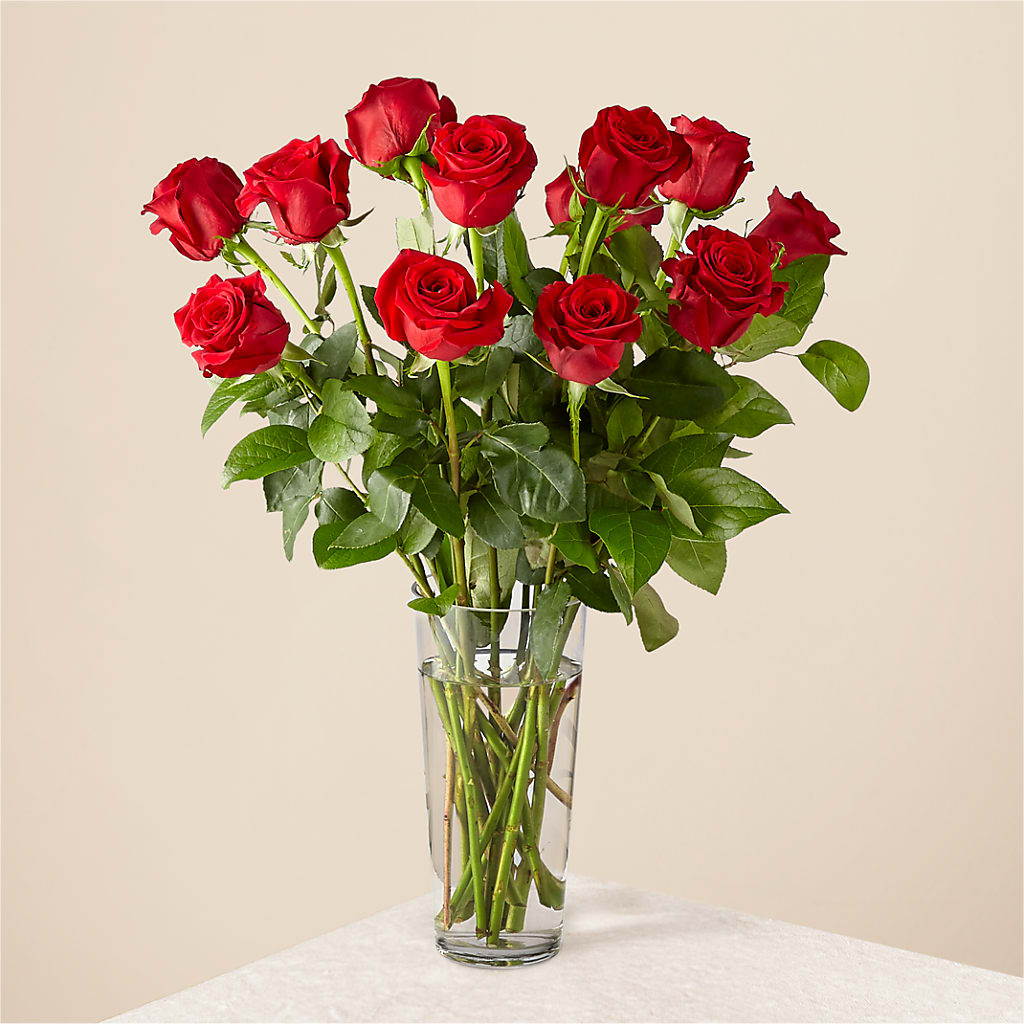 Long Stem Red Rose Bouquet – LULU & J FLOWERS, Orange CA