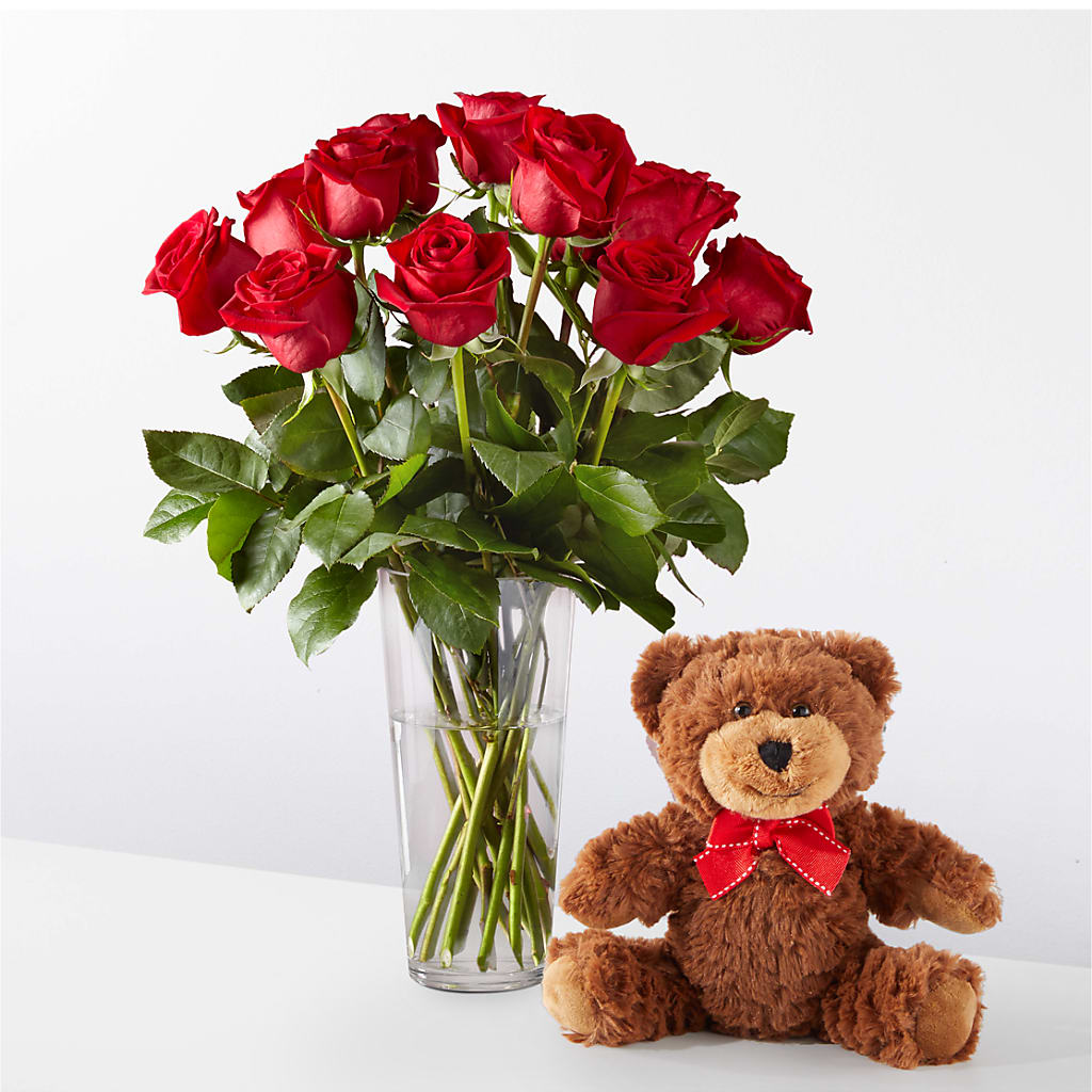 Romantic Long Stem Red Rose Bouquet Bundles – LULU & J FLOWERS, Orange CA