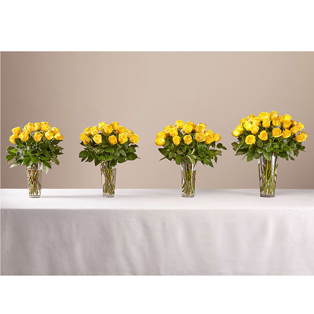 Long Stem Yellow Rose Bouquet – LULU & J FLOWERS, Orange CA