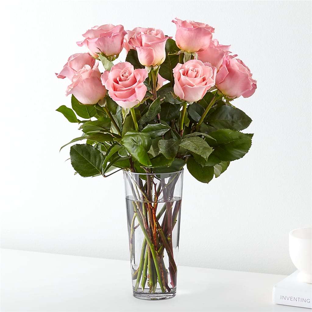 Long Stem Pink Rose Bouquet – LULU & J FLOWERS, Orange CA