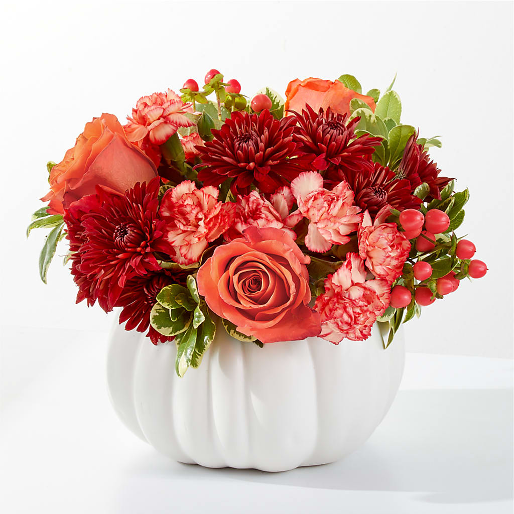 Autumn Air Pumpkin Bouquet – LULU & J FLOWERS, Orange CA