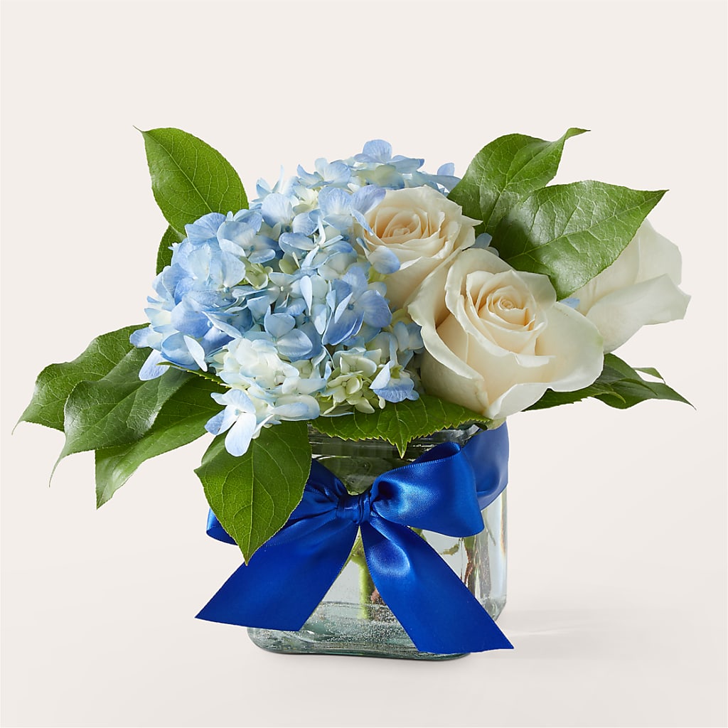 Sky Blue Delight Bouquet – LULU & J FLOWERS, Orange CA