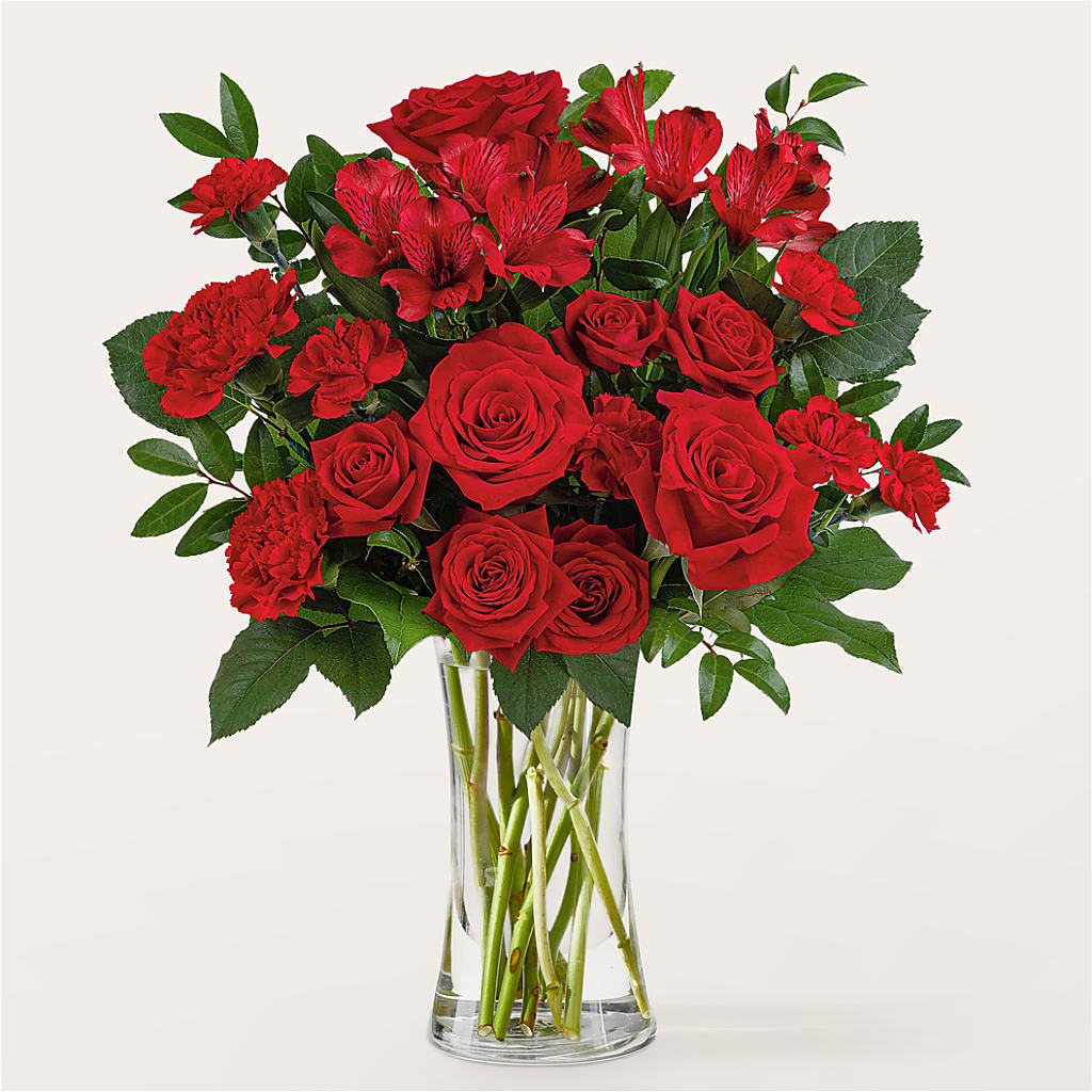 Brilliant Ruby Bouquet – LULU & J FLOWERS, Orange CA