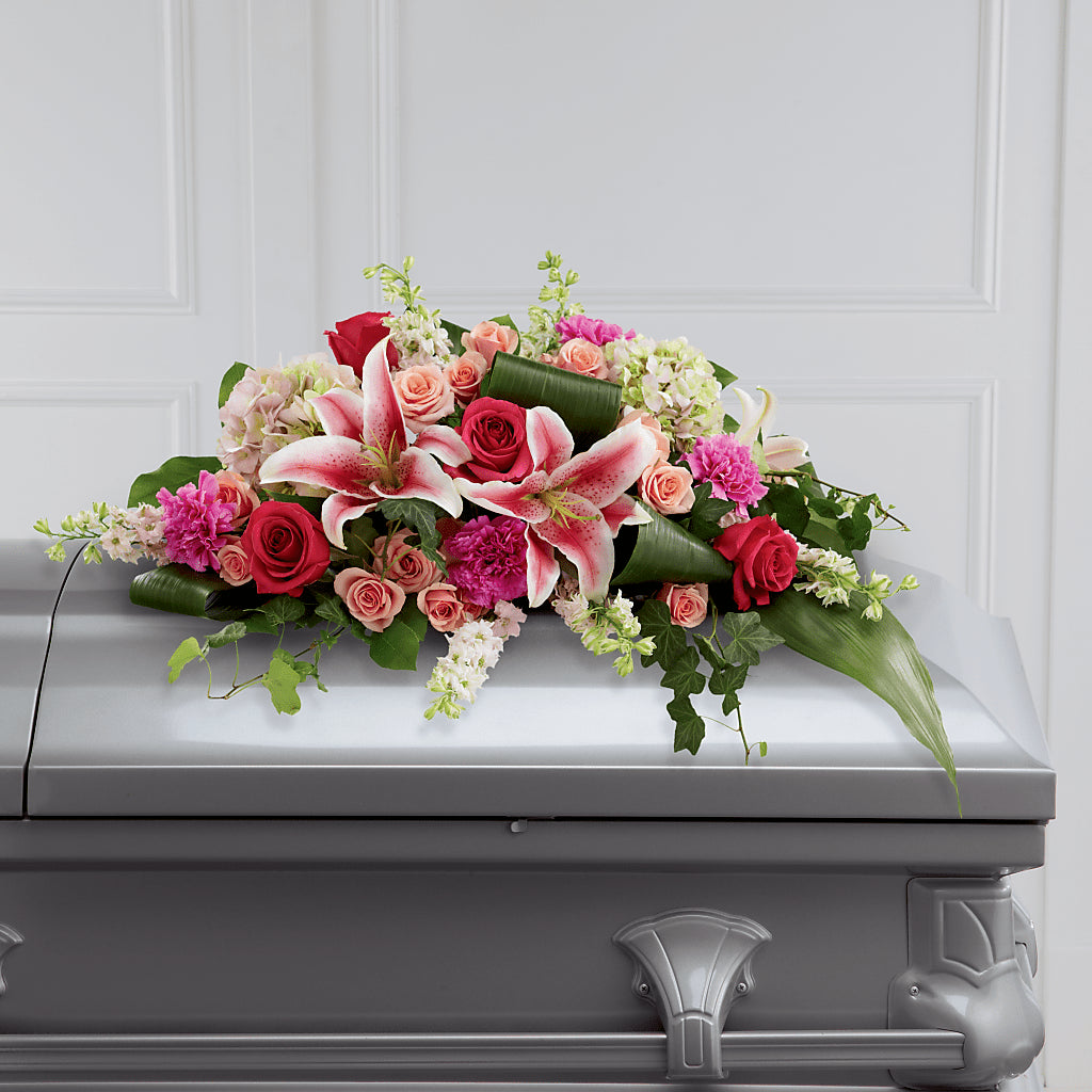 Splendid Grace Casket Spray – LULU & J FLOWERS, Orange CA