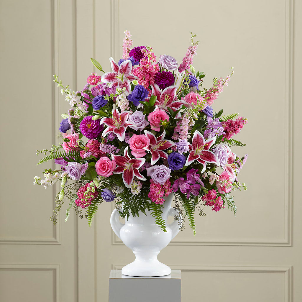 Peaceful Tribute Arrangement – LULU & J FLOWERS, Orange CA