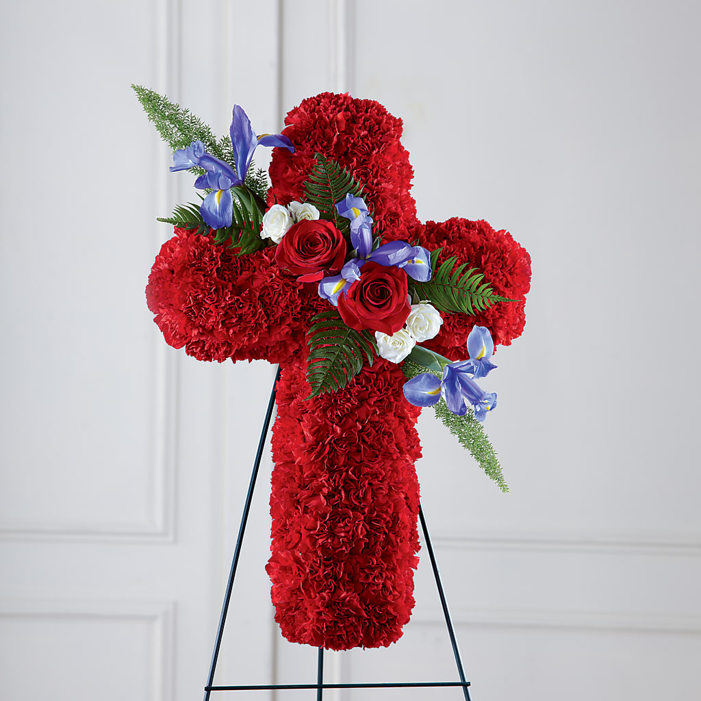 Faithful Hero Floral Cross – LULU & J FLOWERS, Orange CA