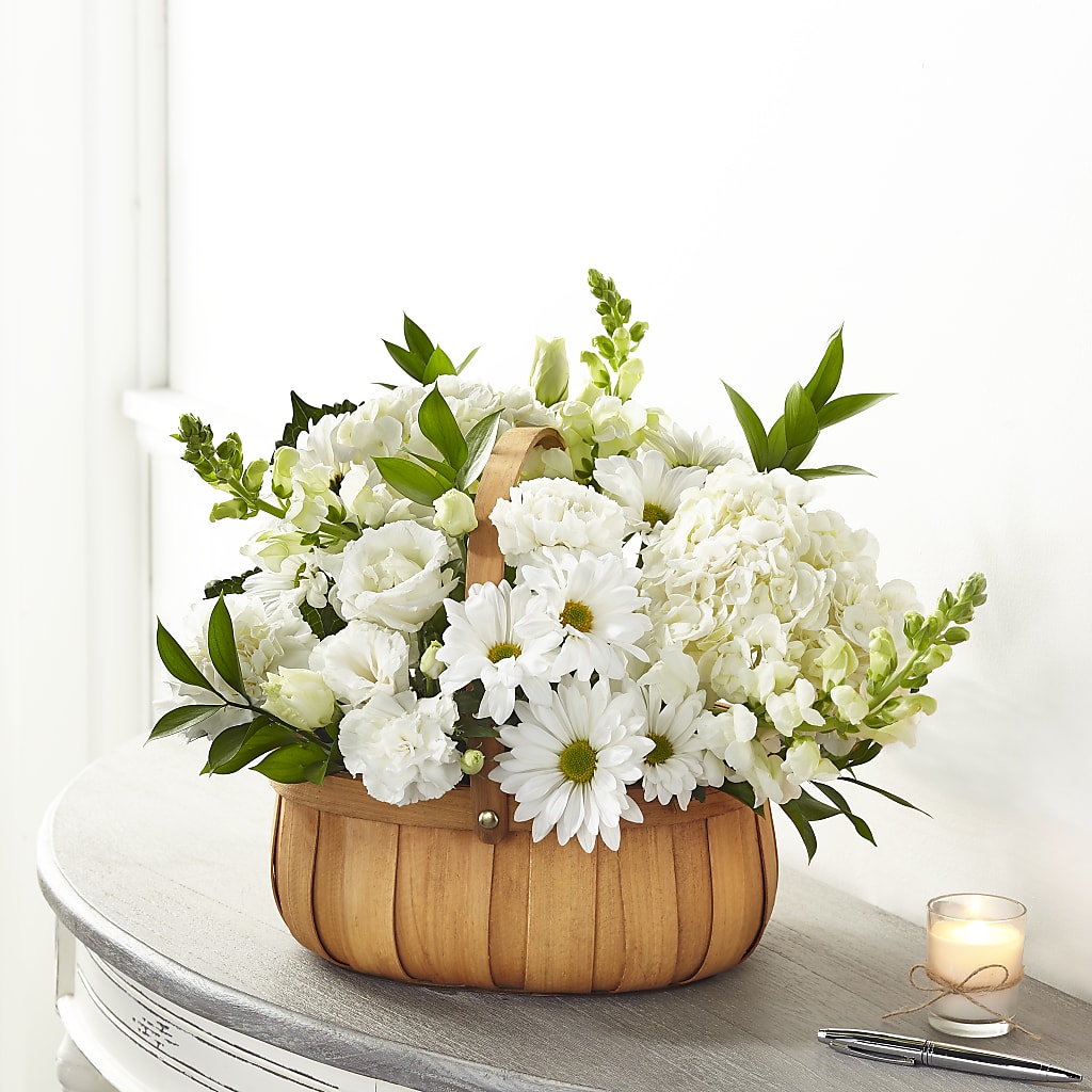 Pure Ivory Basket – LULU & J FLOWERS, Orange CA