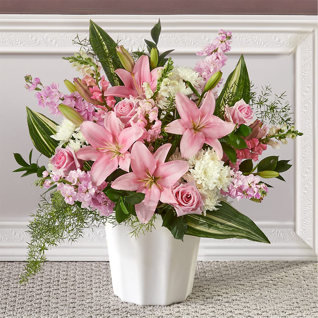 Simply Serene Floor Basket – LULU & J FLOWERS, Orange CA