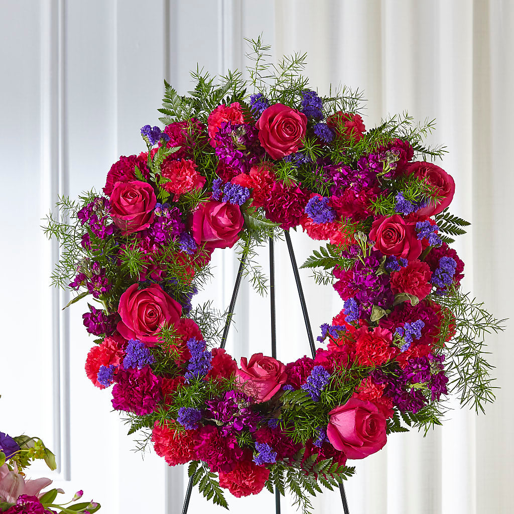 Calming Colors Wreath – LULU & J FLOWERS, Orange CA