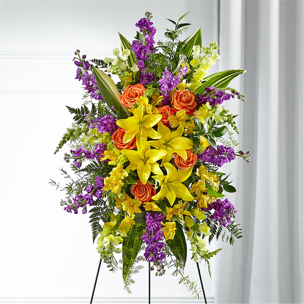 Thoughtful Prayers Standing Spray – LULU & J FLOWERS, Orange CA