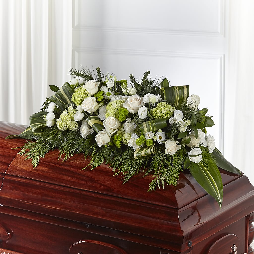 Hopeful Gesture Casket Spray – LULU & J FLOWERS, Orange CA