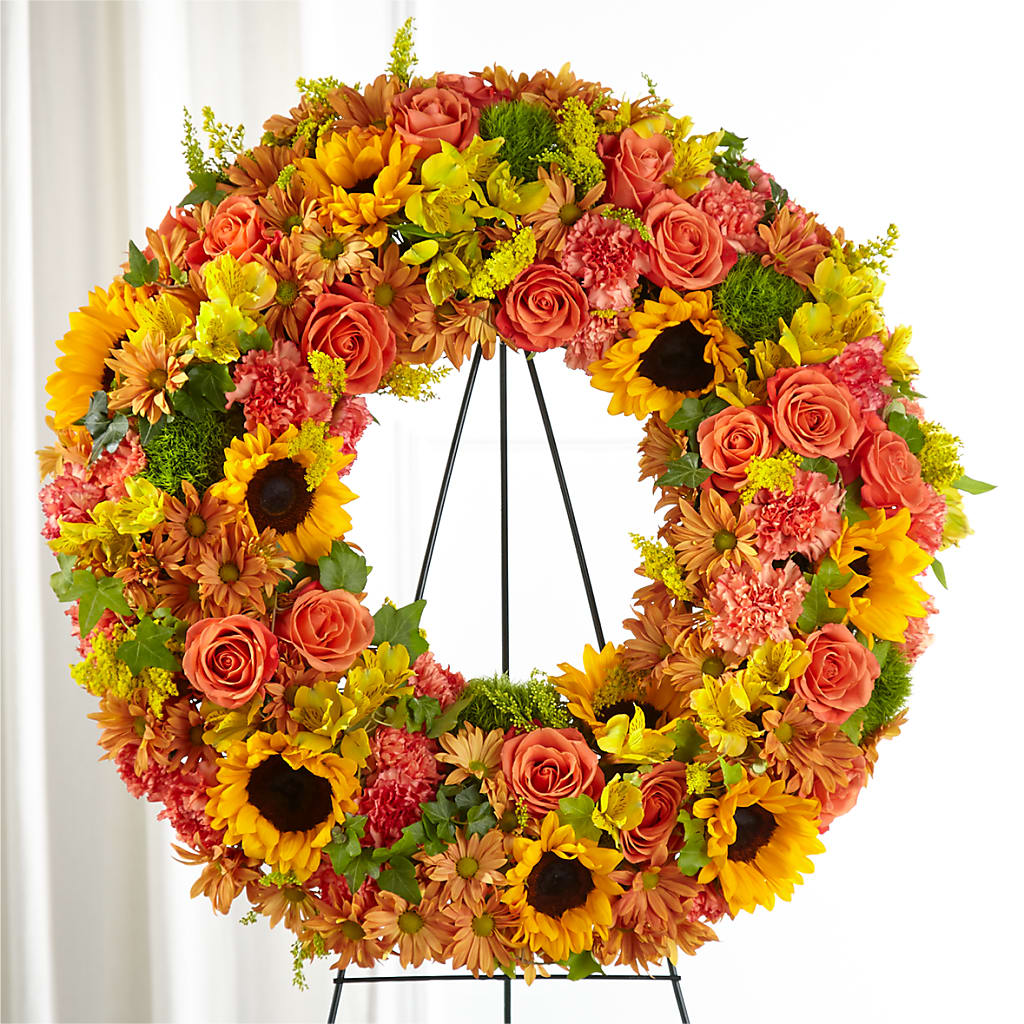 Autumnal Memories Wreath (Standard) – LULU & J FLOWERS, Orange CA