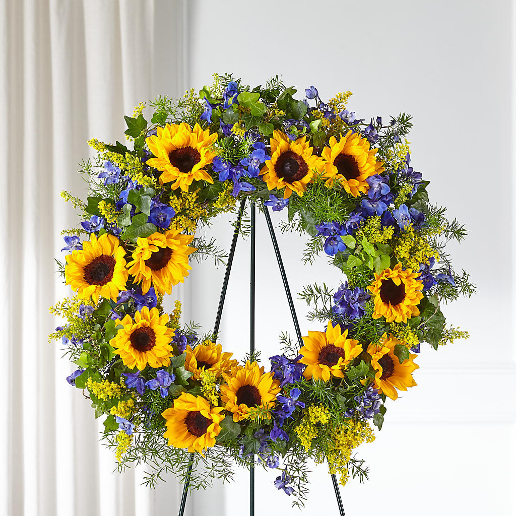 Bright Rays Wreath – LULU & J FLOWERS, Orange CA