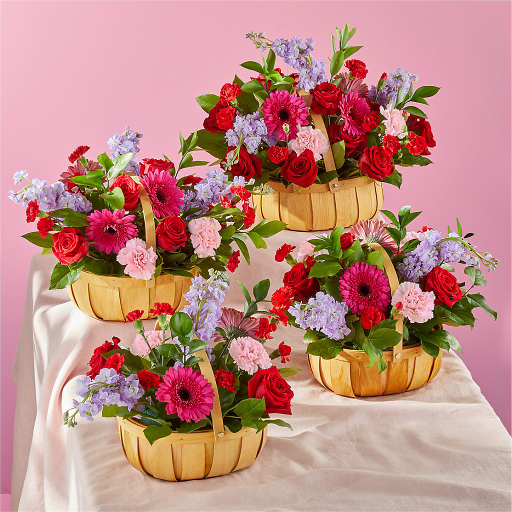 Pink Picnic Basket – LULU & J FLOWERS, Orange CA