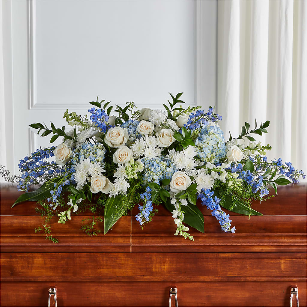 Timeless Essence Casket Spray – LULU & J FLOWERS, Orange CA