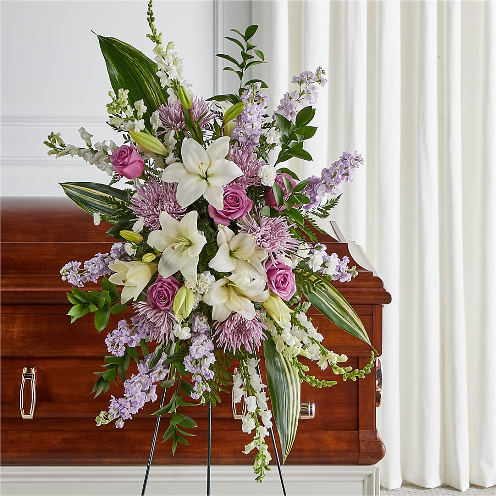 Grateful Hearts Standing Spray – LULU & J FLOWERS, Orange CA