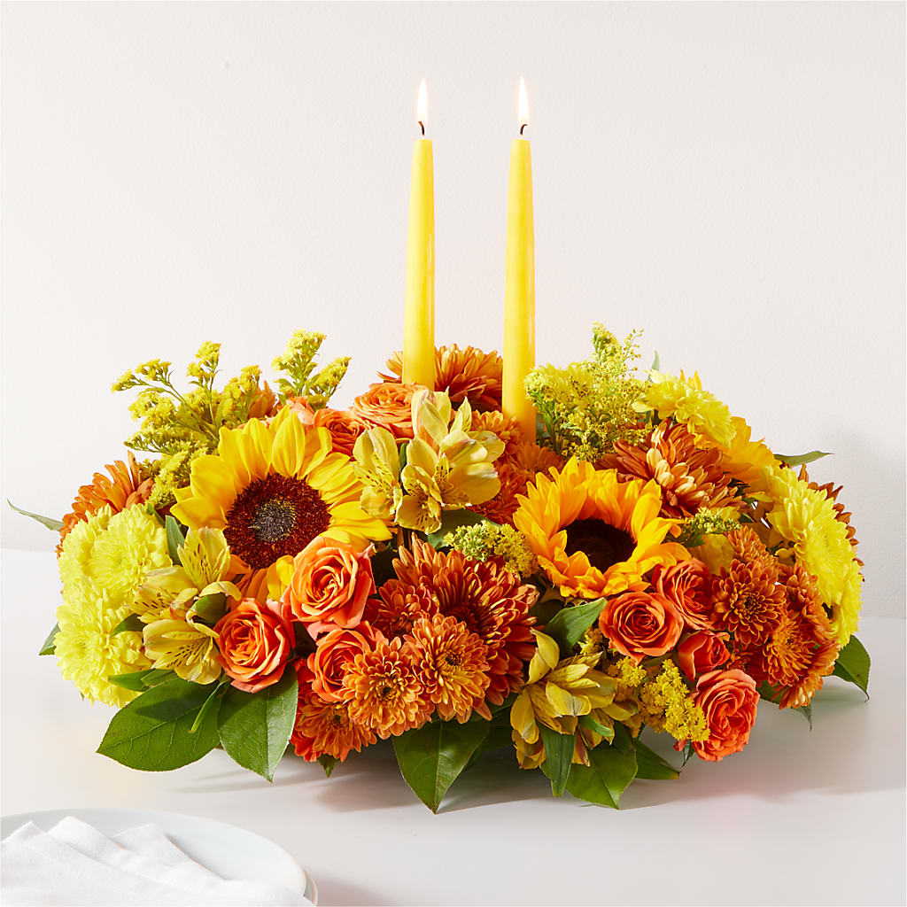 Autumn Harmony Centerpiece – LULU & J FLOWERS, Orange CA