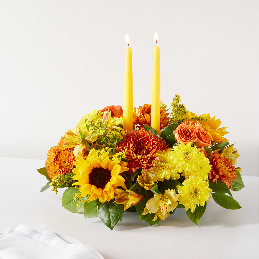 Autumn Harmony Centerpiece – LULU & J FLOWERS, Orange CA
