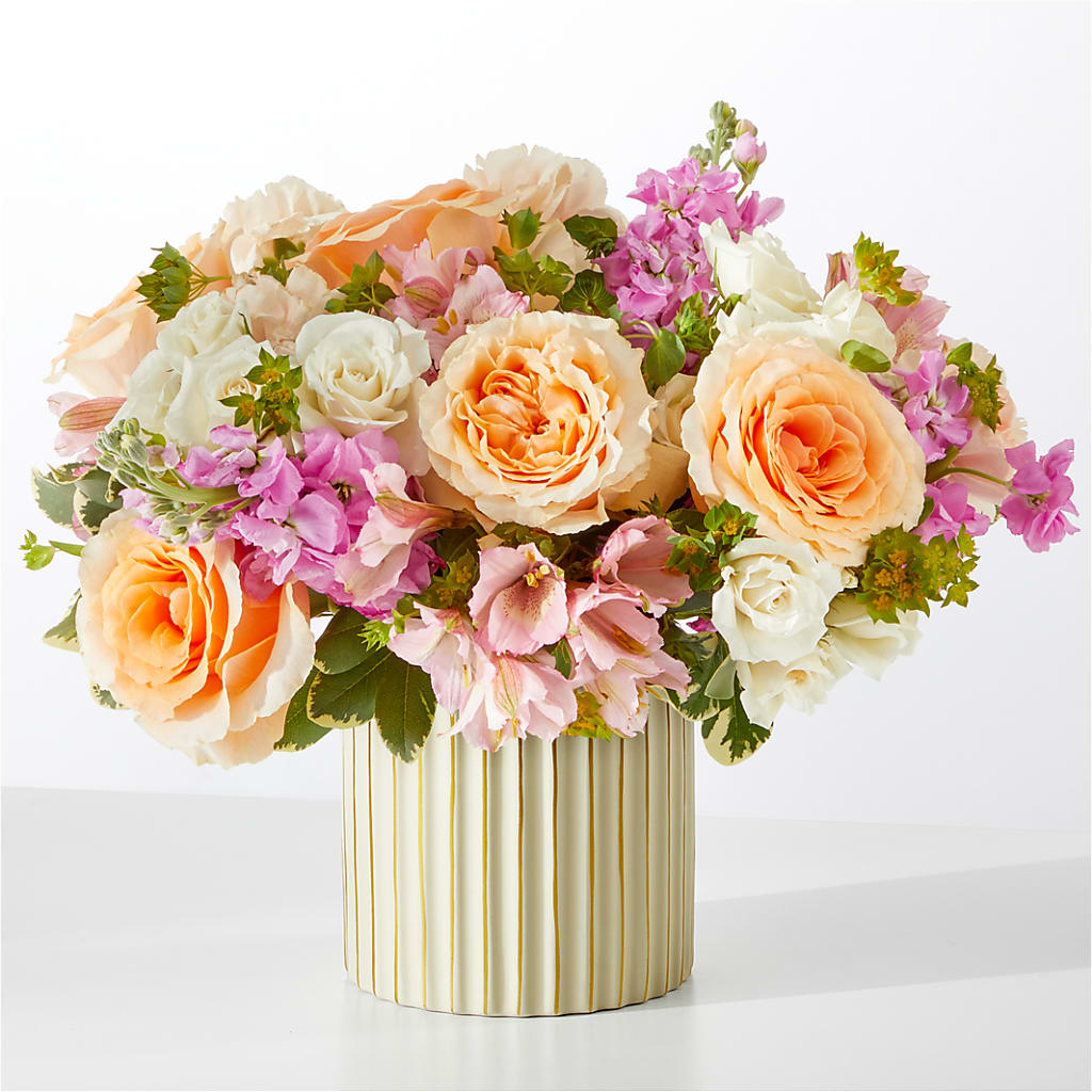 Paradise Bouquet with Ivory Vase – LULU & J FLOWERS, Orange CA