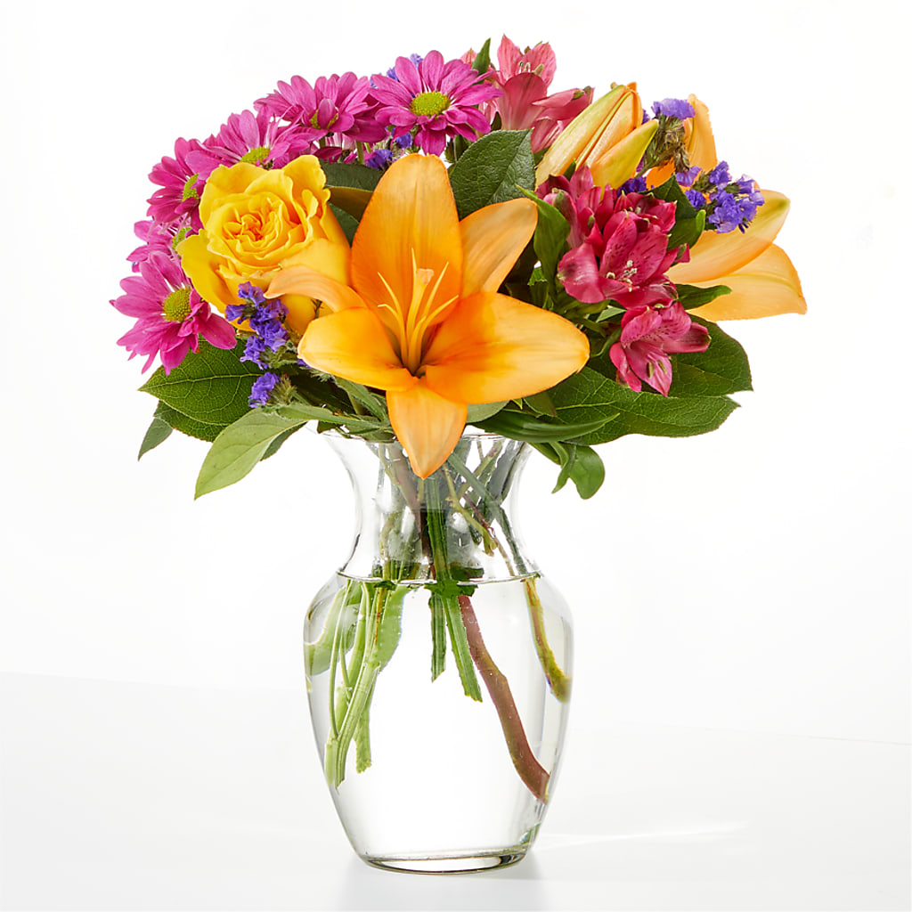 Colorful Visions Bouquet – LULU & J FLOWERS, Orange CA