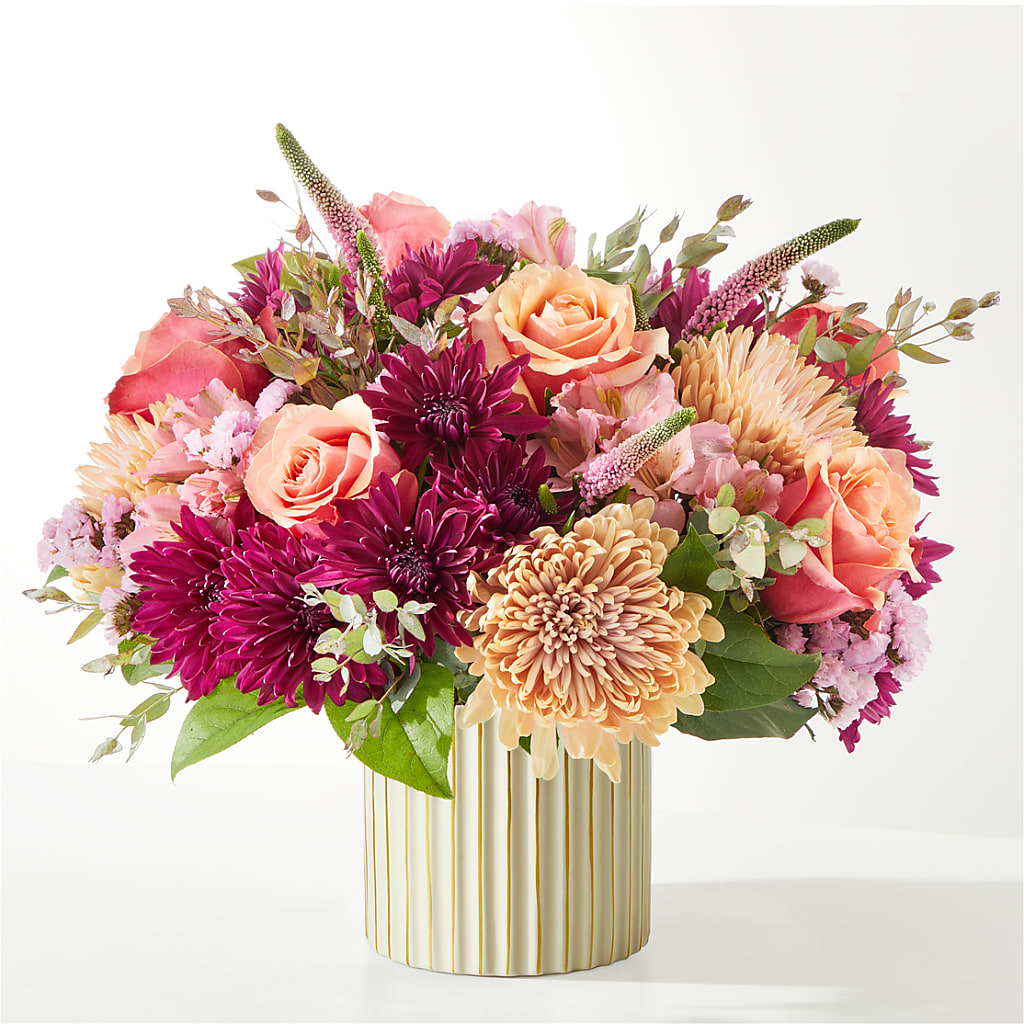 Berry Cobbler Bouquet with Ivory Vase – LULU & J FLOWERS, Orange CA