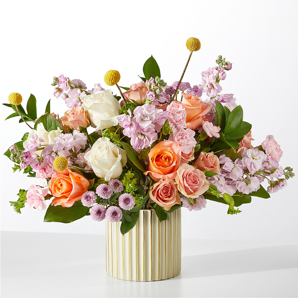 French Market Bouquet with Ivory Vase – LULU & J FLOWERS, Orange CA