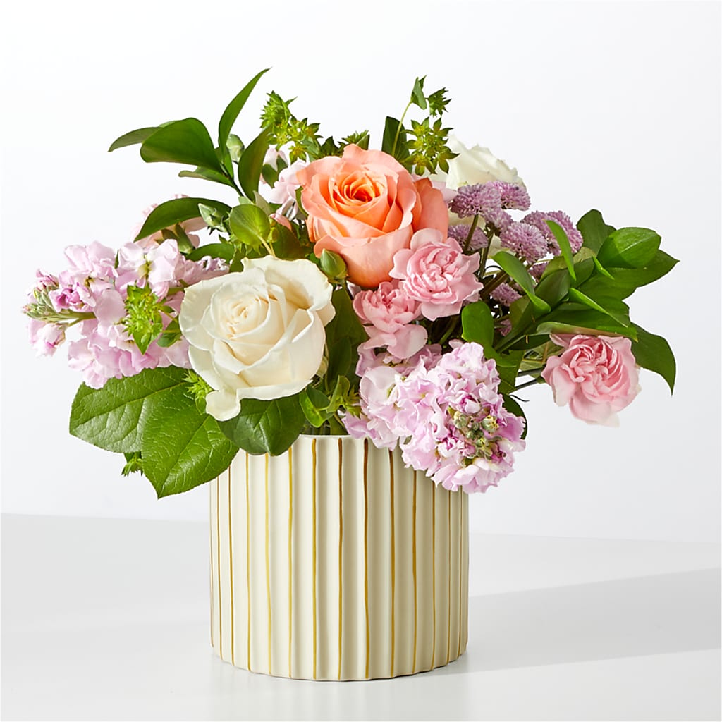 French Market Bouquet with Ivory Vase – LULU & J FLOWERS, Orange CA