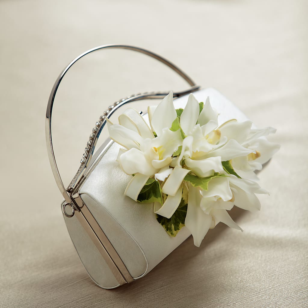 White Purse Decor – LULU & J FLOWERS, Orange CA