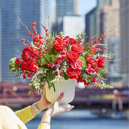 Big Red Bow Bouquet – LULU & J FLOWERS, Orange CA