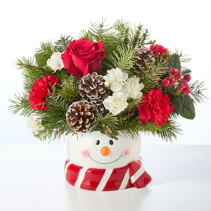 Jolly Snowman Bouquet – LULU & J FLOWERS, Orange CA