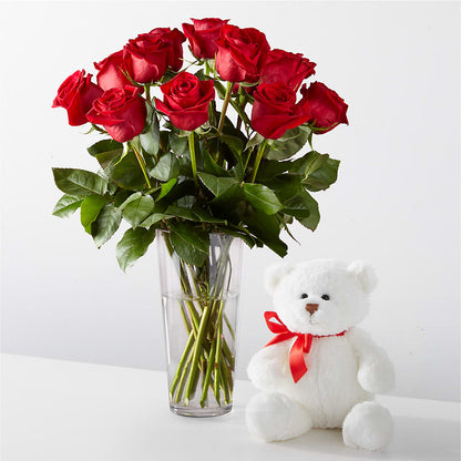 Romantic Long Stem Red Rose Bouquet Bundles – LULU & J FLOWERS, Orange CA