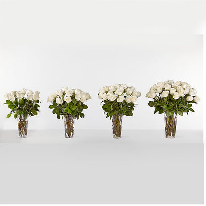 Long Stem White Rose Bouquet – LULU & J FLOWERS, Orange CA