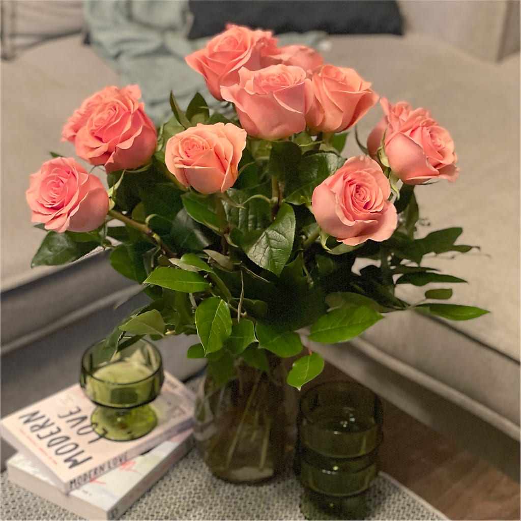 Long Stem Pink Rose Bouquet – LULU & J FLOWERS, Orange CA