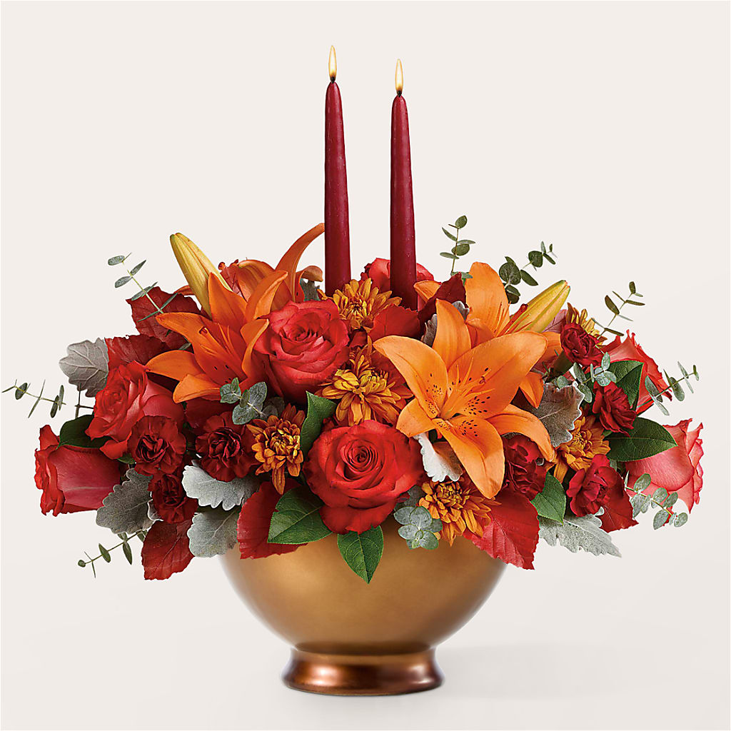 Fruits of Fall Centerpiece – LULU & J FLOWERS, Orange CA