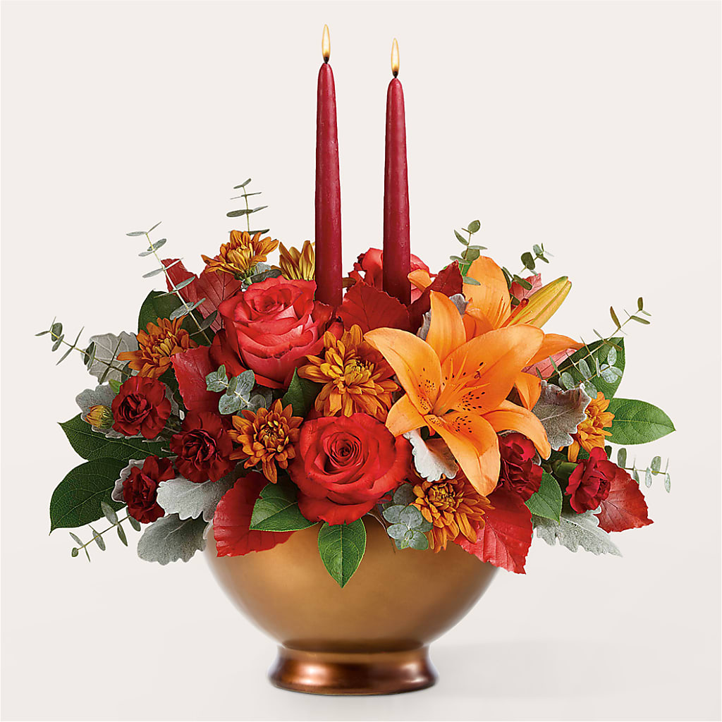 Fruits of Fall Centerpiece – LULU & J FLOWERS, Orange CA