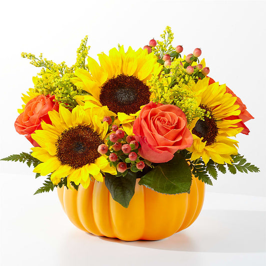 Pick of the Patch Pumpkin Bouquet – LULU & J FLOWERS, Orange CA