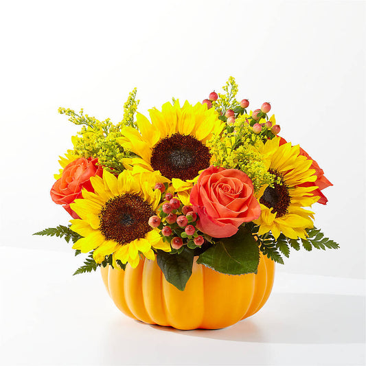 Pick of the Patch Pumpkin Bouquet – LULU & J FLOWERS, Orange CA