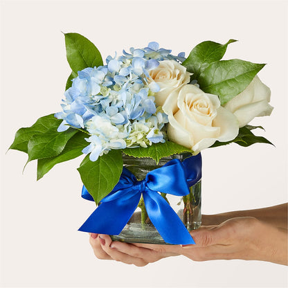 Sky Blue Delight Bouquet – LULU & J FLOWERS, Orange CA
