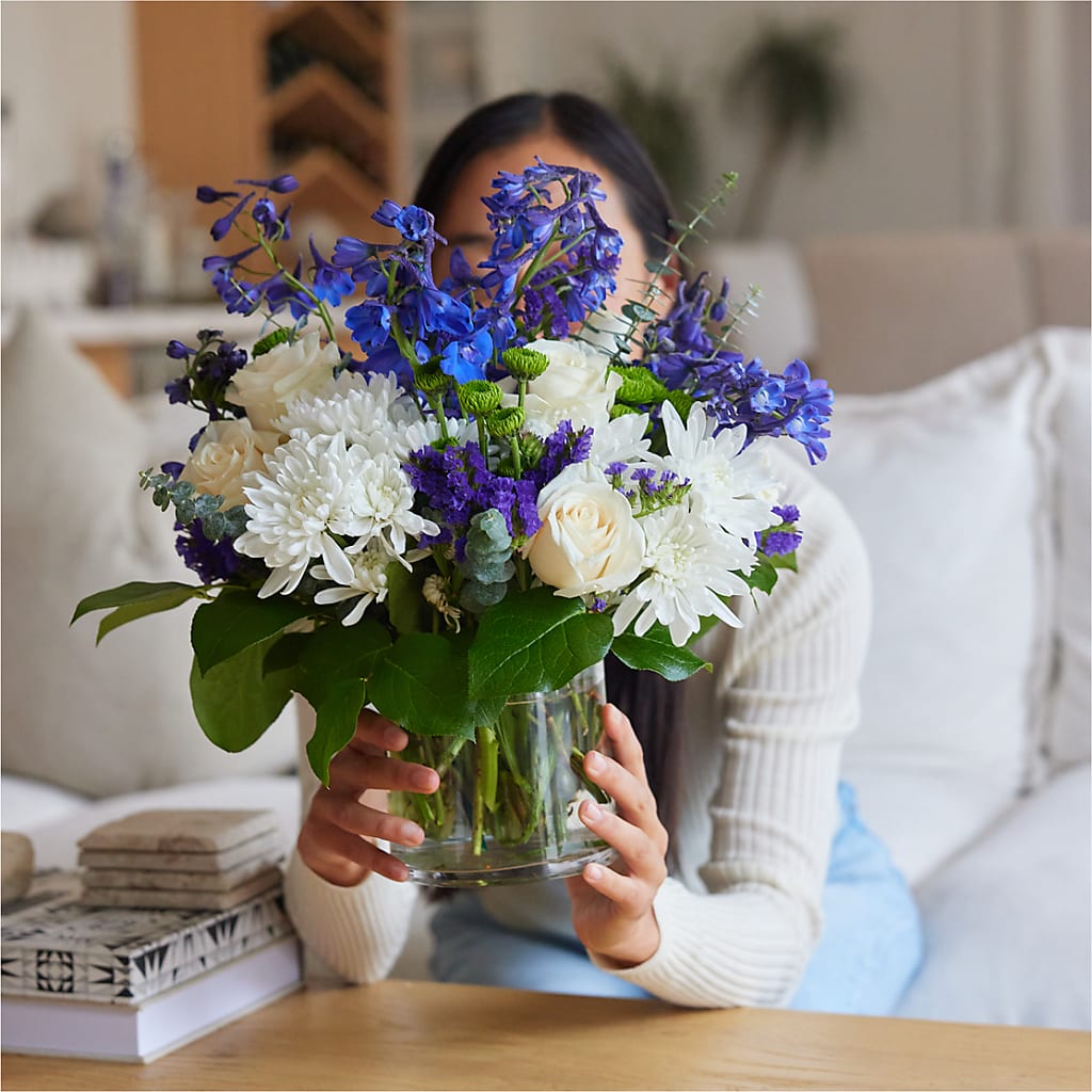 Cerulean Waves Bouquet – LULU & J FLOWERS, Orange CA