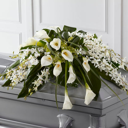 Angel Wings Casket Spray – LULU & J FLOWERS, Orange CA