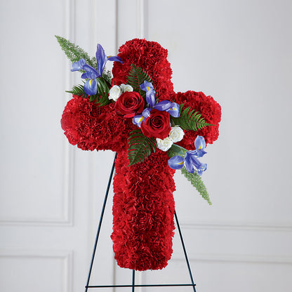 Faithful Hero Floral Cross – LULU & J FLOWERS, Orange CA
