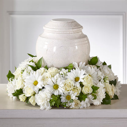 Ivory Gardens Cremation Adornment – LULU & J FLOWERS, Orange CA