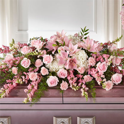 Life & Remembrance Casket Spray – LULU & J FLOWERS, Orange CA
