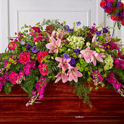 Radiant Tribute Casket Spray – LULU & J FLOWERS, Orange CA