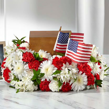 Spirit of Patriotism Cremation Adornment – LULU & J FLOWERS, Orange CA