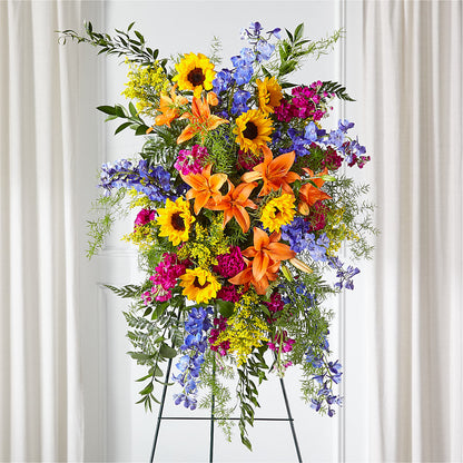 Sunlit Memories Standing Spray (Standard) – LULU & J FLOWERS, Orange CA