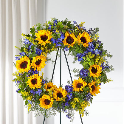 Bright Rays Wreath – LULU & J FLOWERS, Orange CA
