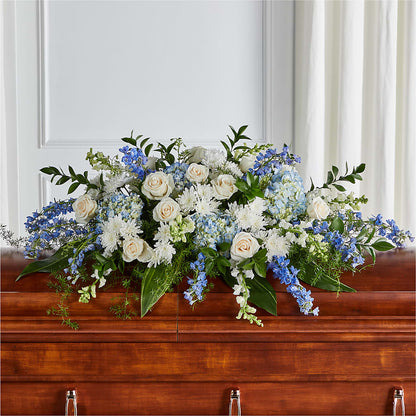 Timeless Essence Casket Spray – LULU & J FLOWERS, Orange CA
