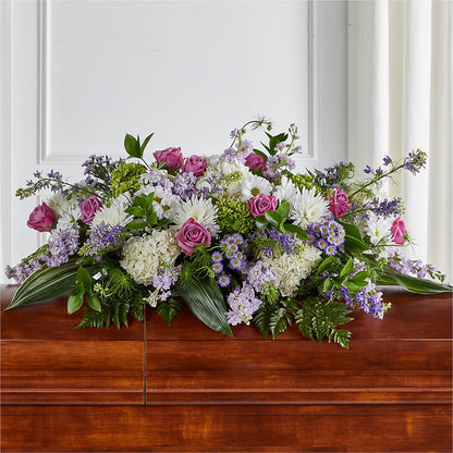 Meadows of Serenity Casket Spray – LULU & J FLOWERS, Orange CA
